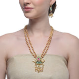 Samyukta Kundan Fluorite Pearl Necklace Set