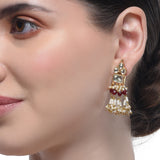 Samyukta Kundan Green Onyx Necklace Set