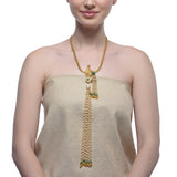 Samyukta Peacock Kundan Pearl Tassel Necklace