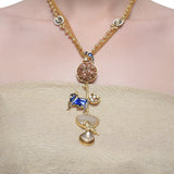 Samyukta Blue Cow Kundan Sautoir Necklace