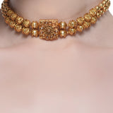 Samyukta Citrine Pearl Choker Set