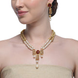 Samyukta Citrine Pearl Necklace Set