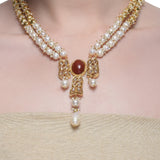 Samyukta Citrine Pearl Necklace Set