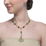 Samyukta Zircon Green Onyx Necklace Set