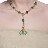 Samyukta Zircon Green Onyx Necklace Set