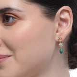 Samyukta Zircon Green Onyx Necklace Set