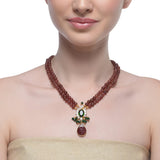 Samyukta Green Onyx Zircon Agate Necklace