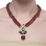 Samyukta Green Onyx Zircon Agate Necklace