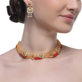 Samyukta Kundan Chain Mesh Necklace Set