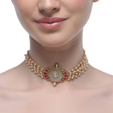 Samyukta Aventurine Kundan Choker