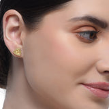 Sterling Silver 92.5 Gold Plated Stud Earrings