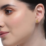 Sterling Silver 92.5 Gold Plated Stud Earrings