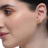 Sterling Silver 92.5 Gold Plated Blossom Stud Earrings