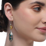 Sterling Silver 92.5 Green Onyx Earrings