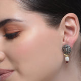 Sterling Silver 92.5 Floral  Earrings