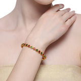 Chaitra Kundan Red Green Bangle each