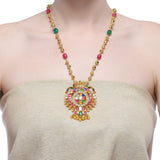 Chaitra Kundan Peacock Pendant Necklace