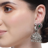 Chaitra Peacock Lakshmi Jhumki Earrings