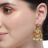 Chaitra Kundan Padma Jhumki Earrings