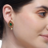 Chaitra Kundan Ambi Stud Earrings