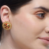Chaitra Navrattan Kundan Stud Earrings