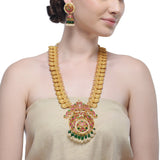 Chaitra Kundan Jadau Temple Necklace Set