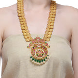 Chaitra Kundan Jadau Temple Necklace Set
