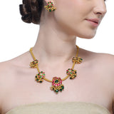 Chaitra Kundan Peacock Necklace Set