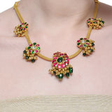 Chaitra Kundan Peacock Necklace Set