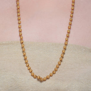 Gold Plated Frosted Ball Chain