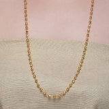 Gold Plated DC Frosted Ball Chain