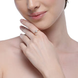 Forever Flower Zircon Rose Plated Ring