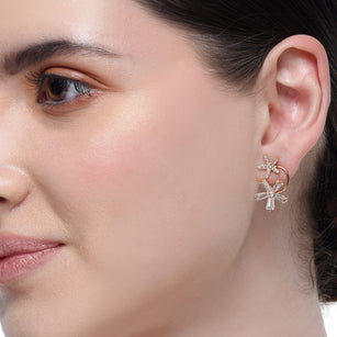 Forever Zircon Baguette Lobecuff Earrings