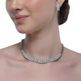 Grishma Silver Plated Zircon Necklace Set