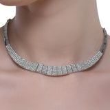 Grishma Silver Plated Zircon Necklace Set