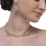 Grishma Gold Plated Zircon Necklace Set