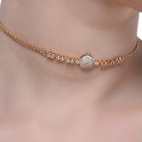 Grishma Rose Plated Zircon Choker Set