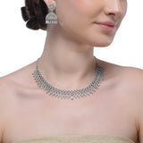 Grishma Silver Plated Zircon Necklace Set
