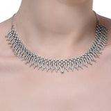 Grishma Silver Plated Zircon Necklace Set