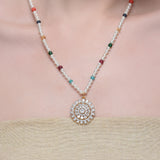 Grishma Gold Plated Zircon Pendant Set