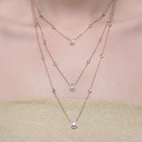Grishma Rose Plated Zircon Triple Line Set