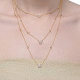 Grishma Rose Plated Zircon Triple Line Set