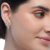 Grishma Gold Plated Zircon Pearl Pendant Set