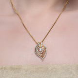 Grishma Gold Plated Zircon Pearl Pendant Set