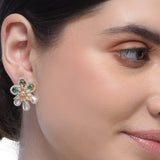 Grishma Gold Plated Zircon Pendant Set