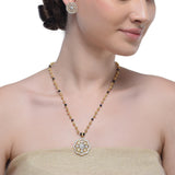 Grishma Gold Plated Zircon Necklace Set
