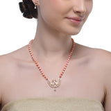 Grishma Gold Plated Zircon Pendant Set