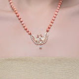 Grishma Gold Plated Zircon Pendant Set
