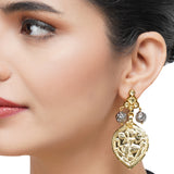 Gold & Silver Plated Leela Kundan Necklace Set