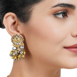 Gold & Silver Plated Leela  Kundan Statement Necklace Set